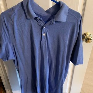 Lululemon Men's Pullover Short Sleeves Athletic Polo Shirt XL Blue *Read